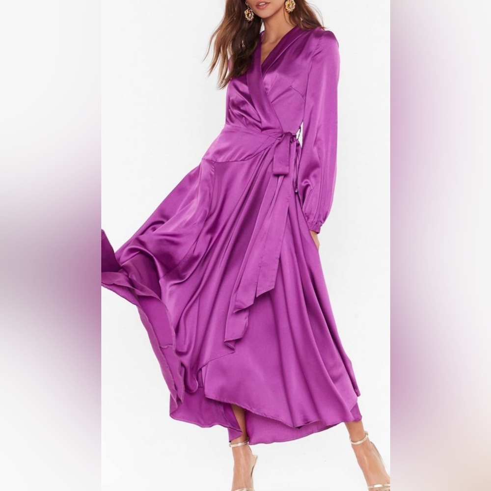 Maxi purple-pink dress